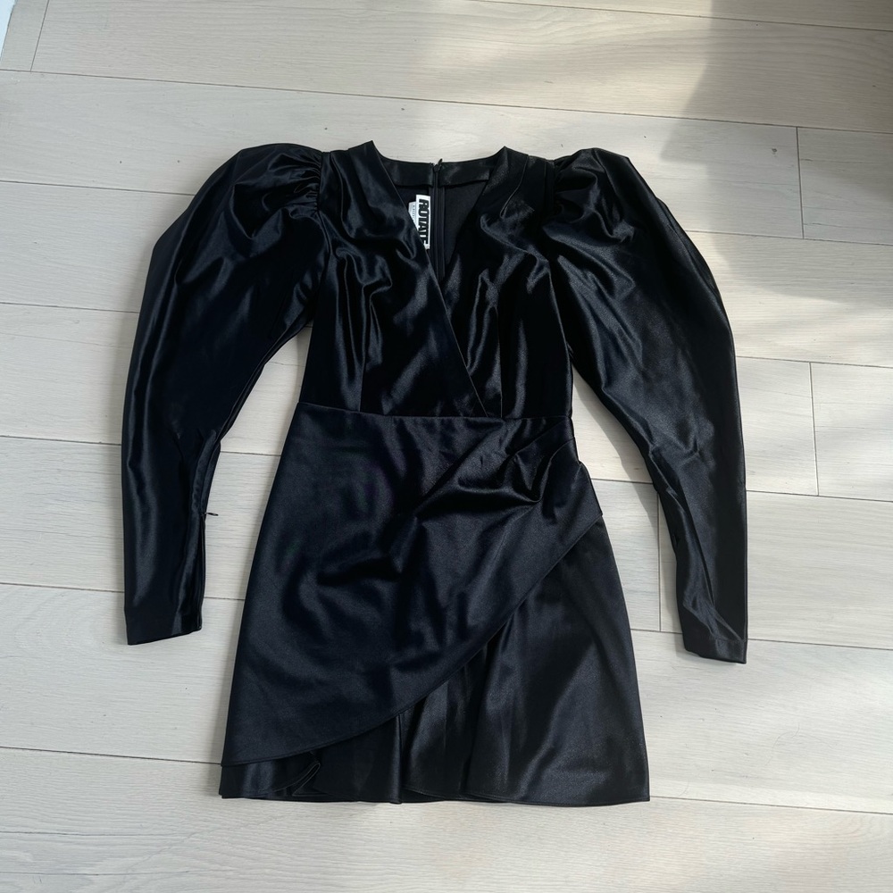 Rotate Birger Christensen No. 24 Satin Mini Dress - Black (Size 4)